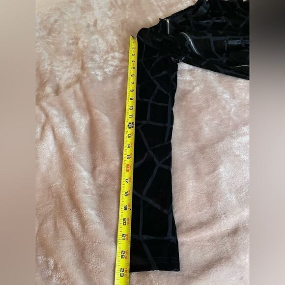 Black Plus Size Bodycon/ Mini/ Party/ Assymmetrical Zip Dress - Picture 6 of 8